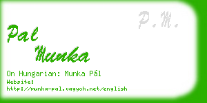 pal munka business card